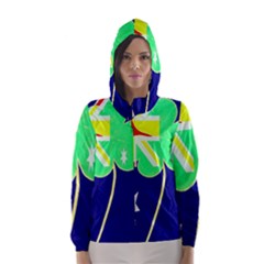 St  Patrick Australia And Ireland Irish Shamrock Australian Country Flag  Hooded Wind Breaker (women) by yoursparklingshop