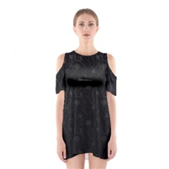 Dark Silvered Flower Shoulder Cutout One Piece by Brittlevirginclothing