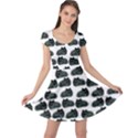 Black cat Cap Sleeve Dresses View1