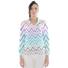 Colorful Wavy Lines Wind Breaker (women) by Brittlevirginclothing