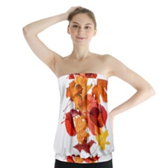 Autumn Leaves Leaf Transparent Strapless Top by Amaryn4rt