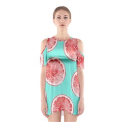 Cute Pink Lemon Shoulder Cutout One Piece by Brittlevirginclothing