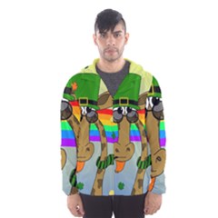 Irish Giraffe Hooded Wind Breaker (men) by Valentinaart