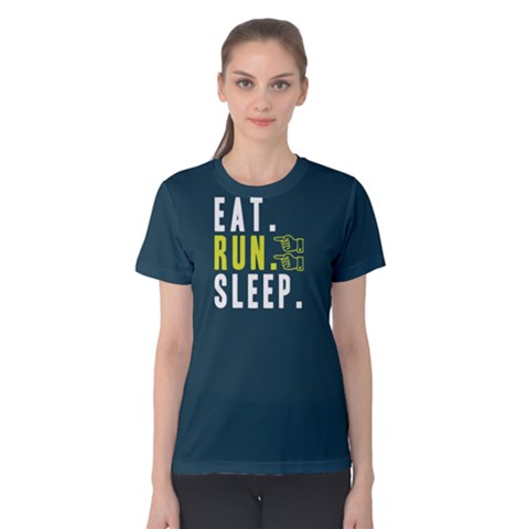 Eat Run Sleep - Women s Cotton Tee by FunnySaying