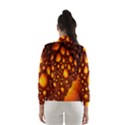 Bubbles Abstract Art Gold Golden Wind Breaker (Women) View2