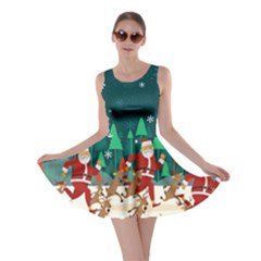 Running Santa Claus 2 Skater Dress by CoolDesigns