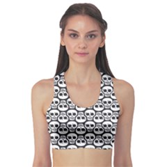 Gray Skeleton Art Women s Sport Bra by CoolDesigns