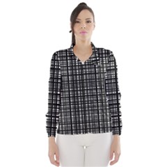 Crosshatch Target Line Black Wind Breaker (women) by Mariart