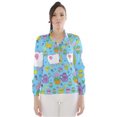 Cute Easter Pattern Wind Breaker (women) by Valentinaart