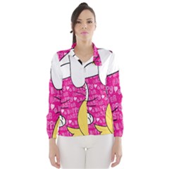 Easter Bunny And Chick  Wind Breaker (women) by Valentinaart