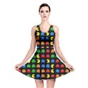 Pacman Seamless Generated Monster Eat Hungry Eye Mask Face Rainbow Color Reversible Skater Dress View1