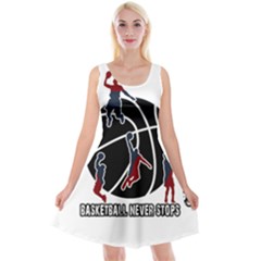 Basketball Never Stops Reversible Velvet Sleeveless Dress by Valentinaart