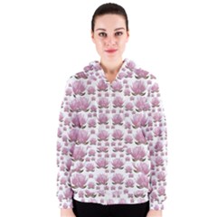Lotus Women s Zipper Hoodie by ValentinaDesign