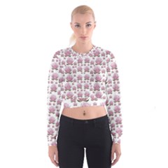 Lotus Cropped Sweatshirt by ValentinaDesign