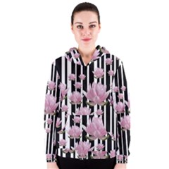Namaste - Lotus Women s Zipper Hoodie by Valentinaart