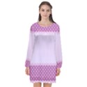 Purple Modern Long Sleeve Chiffon Shift Dress  View1