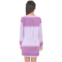 Purple Modern Long Sleeve Chiffon Shift Dress  View2
