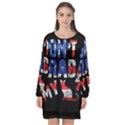 Dont grab my Long Sleeve Chiffon Shift Dress  View1