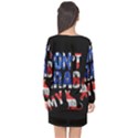 Dont grab my Long Sleeve Chiffon Shift Dress  View2
