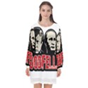 Goodfellas Putin and Trump Long Sleeve Chiffon Shift Dress  View1