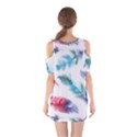 Watercolor Feather Background Shoulder Cutout One Piece View2