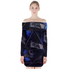 Bird-man  Long Sleeve Off Shoulder Dress by Valentinaart