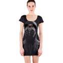 Gangsta pug Short Sleeve Bodycon Dress View1