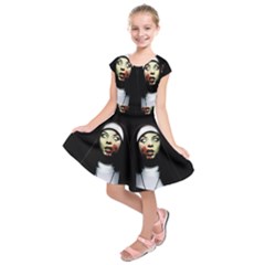 Horror Nuns Kids  Short Sleeve Dress by Valentinaart
