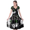 Nuclear Explosion Trump and Kim Jong Cap Sleeve Wrap Front Dress View1