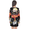Nuclear Explosion Trump and Kim Jong Long Sleeve Chiffon Shift Dress  View2