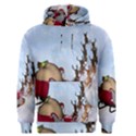 Christmas, Santa Claus With Reindeer Men s Pullover Hoodie View1