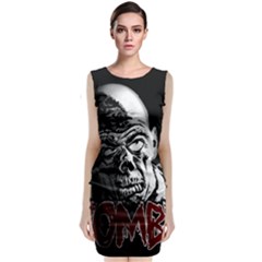 Zombie Sleeveless Velvet Midi Dress by Valentinaart