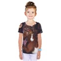 Steampunk Wonderful Wild Horse With Clocks And Gears Kids  One Piece Tee View1