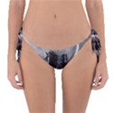 Awesome Wild Black Horses Running In The Night Reversible Bikini Bottom View1