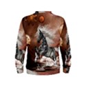Steampunk, Awesome Steampunk Horse With Clocks And Gears In Silver Kids  Sweatshirt View2