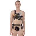 Steampunk, Wonderful Steampunk Horse With Clocks And Gears, Golden Design Racer Back Bikini Set View1