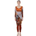 Steampunk, Wonderful Wild Steampunk Horse Long Sleeve Catsuit View1