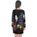 Vampires night  Long Sleeve Chiffon Shift Dress  View2