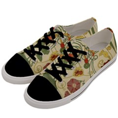 Floral Art Nouveau Men s Low Top Canvas Sneakers by NouveauDesign