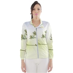 Spring Plant Nature Blue Green Wind Breaker (women) by Celenk
