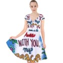 Christian Christianity Religion Cap Sleeve Front Wrap Midi Dress View1