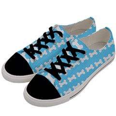 Dog Bone Background Dog Bone Pet Men s Low Top Canvas Sneakers by Celenk