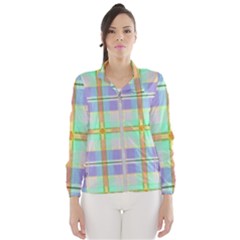 Blue And Yellow Plaid Wind Breaker (women) by allthingseveryone