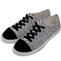 Wavy Intricate Seamless Pattern Design Men s Low Top Canvas Sneakers by dflcprints