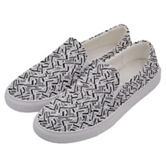 Wavy Intricate Seamless Pattern Design Men s Canvas Slip Ons by dflcprints