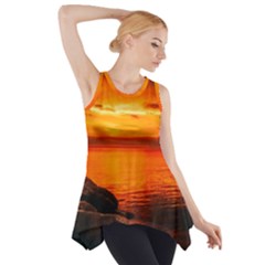 Alabama Sunset Dusk Boat Fishing Side Drop Tank Tunic by BangZart