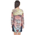 Donald Trump Pop Art President Usa Long Sleeve Chiffon Shift Dress  View2