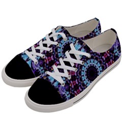 Kaleidoscope Shape Abstract Design Women s Low Top Canvas Sneakers by Celenk