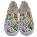 Doodle New Year Party Celebration Kids  Canvas Slip Ons View1