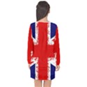 Union Jack London Flag Uk Long Sleeve Chiffon Shift Dress  View2